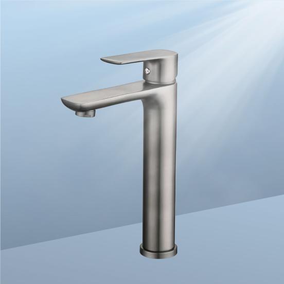 Vòi Nước Lavabo Nóng Lạnh Đồng Thau Nano Xám Fotari F-3038B